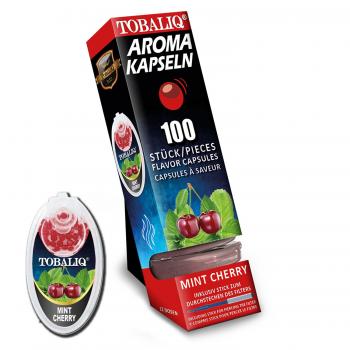 MINT CHERRY Aromakapseln Tobaliq Packung mit 100 Kapseln für Zigaretten, Zigaril
